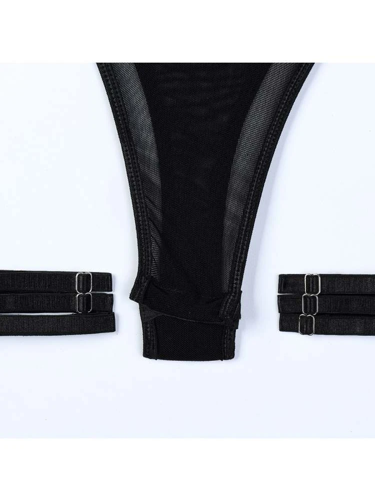 See Through Halter Neck Backless Sexual Sets - Image 9