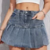Raged Hem Denim High Rise Skirts