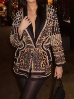 Colorblock Long Sleeve Loose Coats