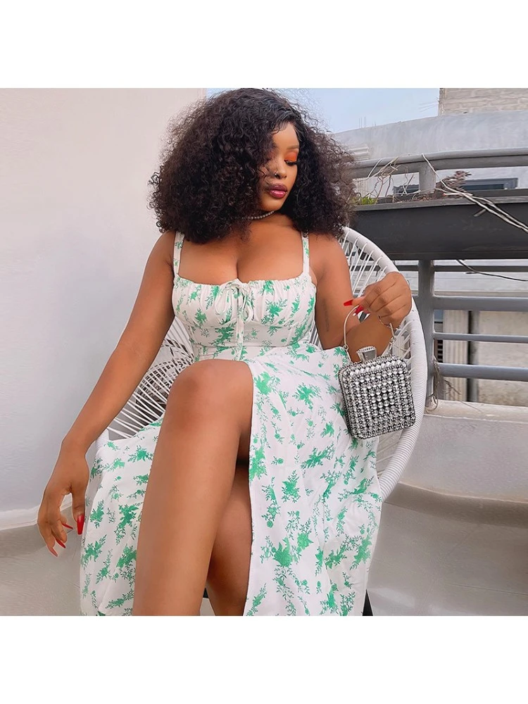 Letter Printed Lace Up Sleeveless Dress - Image 4