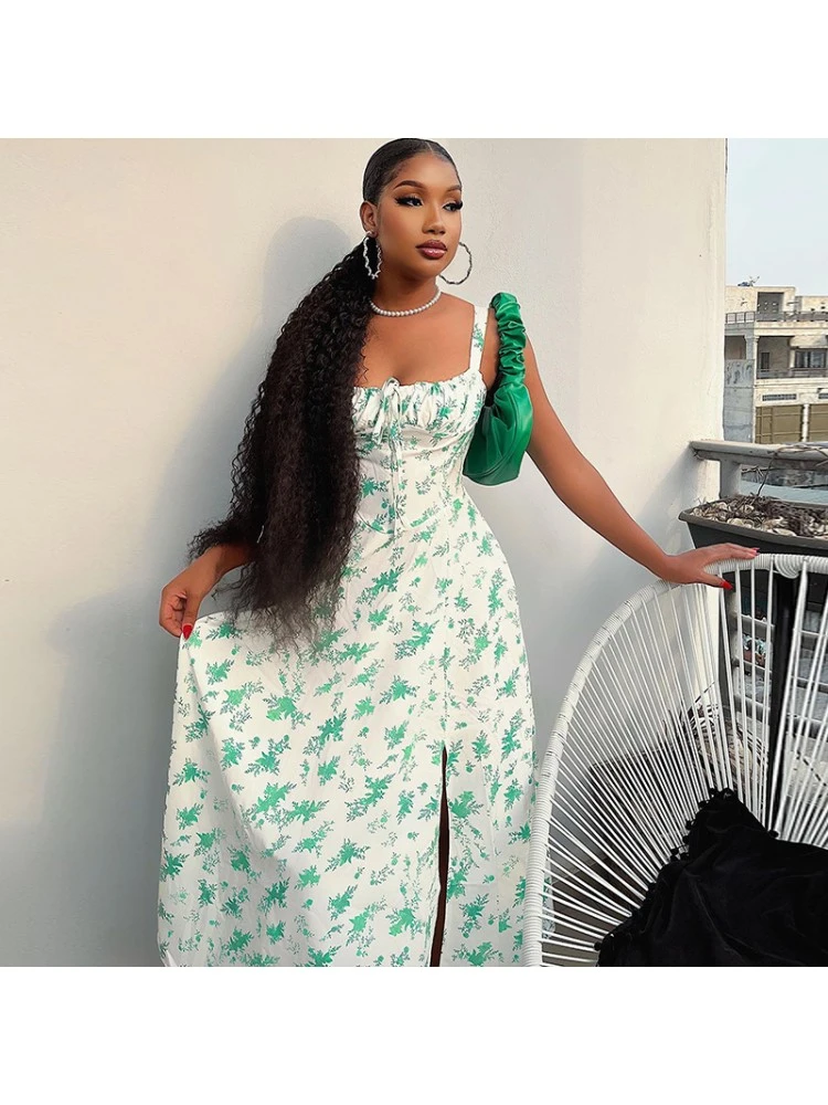 Letter Printed Lace Up Sleeveless Dress - Image 5