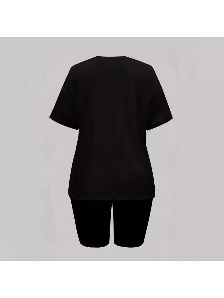 Multicolored Letter Printed Short Sets - Image 5