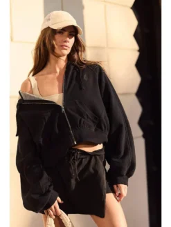 Patchwork Hooded Loose Coats