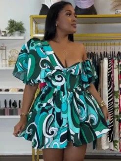 Irregular Lacework One-shoulder Mini Dress