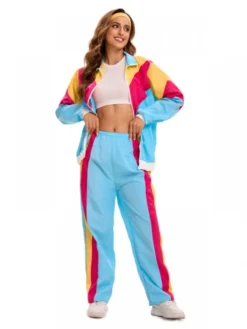 Colorblock High Rise Loose Pant Sets