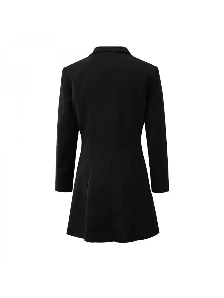 Colorblock Patchwork Long Sleeves Blazers Dress - Image 5