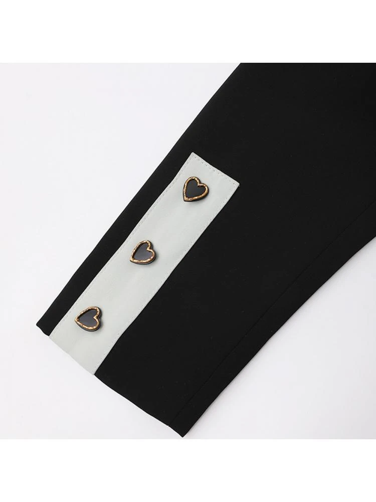 Colorblock Patchwork Long Sleeves Blazers Dress - Image 11