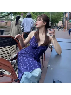 Lace Up Mid-rise A-line Sleeveless Dresses