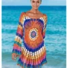 Colorblock Rainbow Crochet Cover Ups