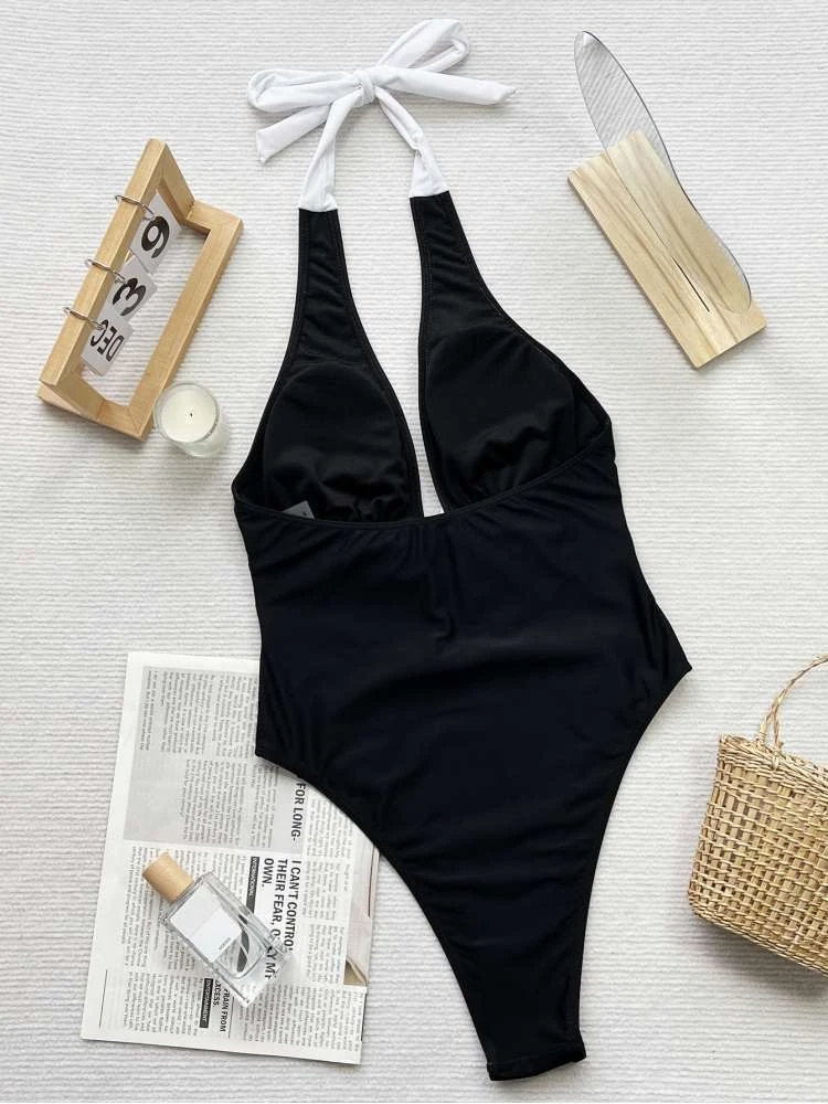 Bow High Rise Backless One-Pieces Swimwear - Image 4