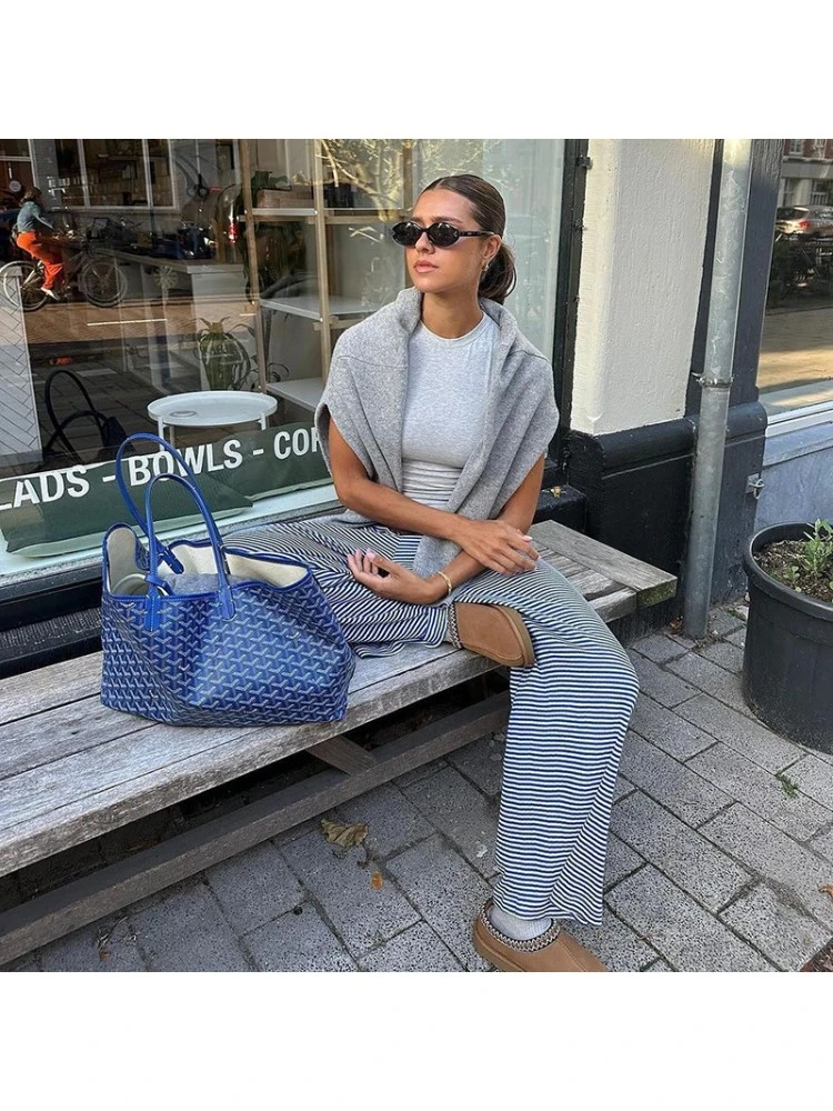 Striped Low Rise Straight Pants - Image 4