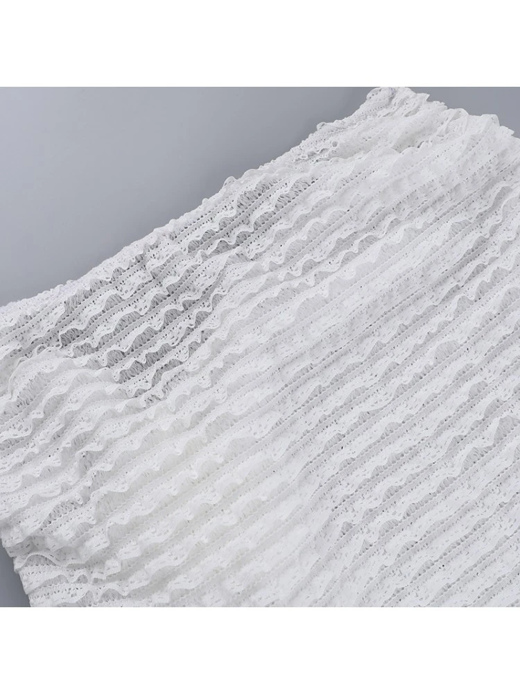 Patchwork Lace Backless Skirt Sets - Image 17