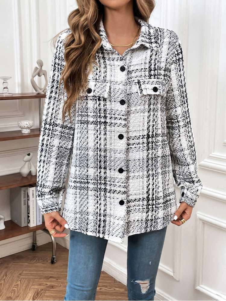 Striped Easy-handling Single Breasted Coats - Image 2