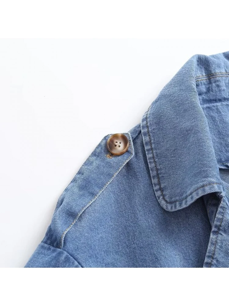 Solid Color High Rise Fitted Long Coats - Image 6