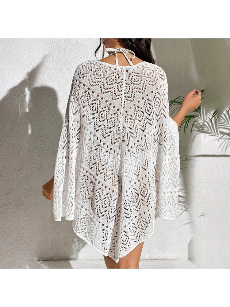 Solid Color Crewneck Baggy Cover Ups - Image 3