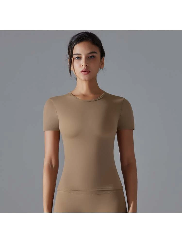 Round Neck Regular Sleeve Skinny Tank