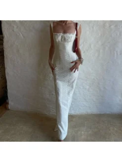 Tie-wrap Spaghetti Straps Bodycon Sleeveless Dresses