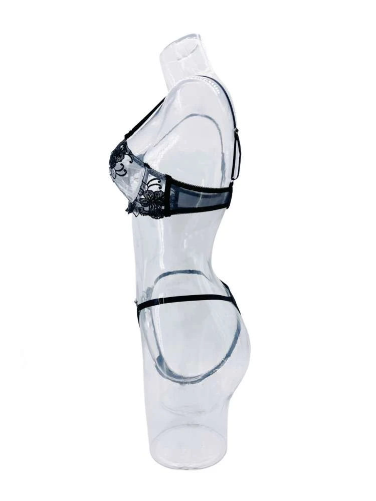 Flower Embroidery Bra Sets - Image 8