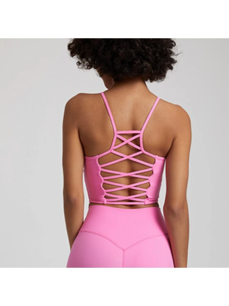 Hollow-out Crewneck Cropped Tank - Image 2