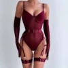 See Through Spaghetti Straps Lace Sexual Bodysuits