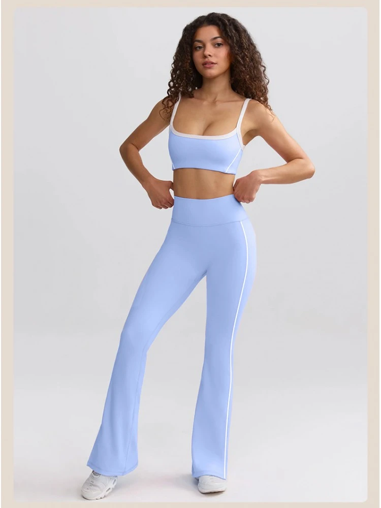 Vertical Reflective Flared Leggings