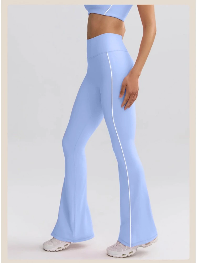 Vertical Reflective Flared Leggings - Image 2