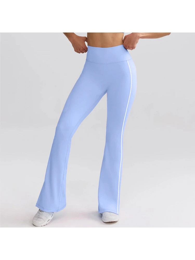 Vertical Reflective Flared Leggings - Image 3