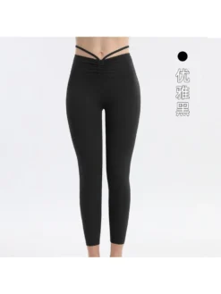 Ruched Tie-wrap Sporty Leggings