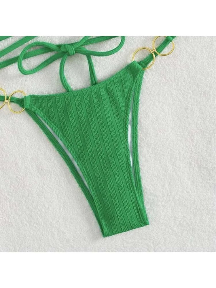 Halter Tie-wrap Backless Bikinis - Image 4