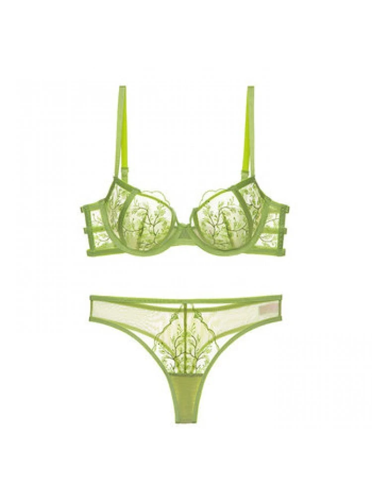 See Through High Rise Backless Bra Sets - Image 3