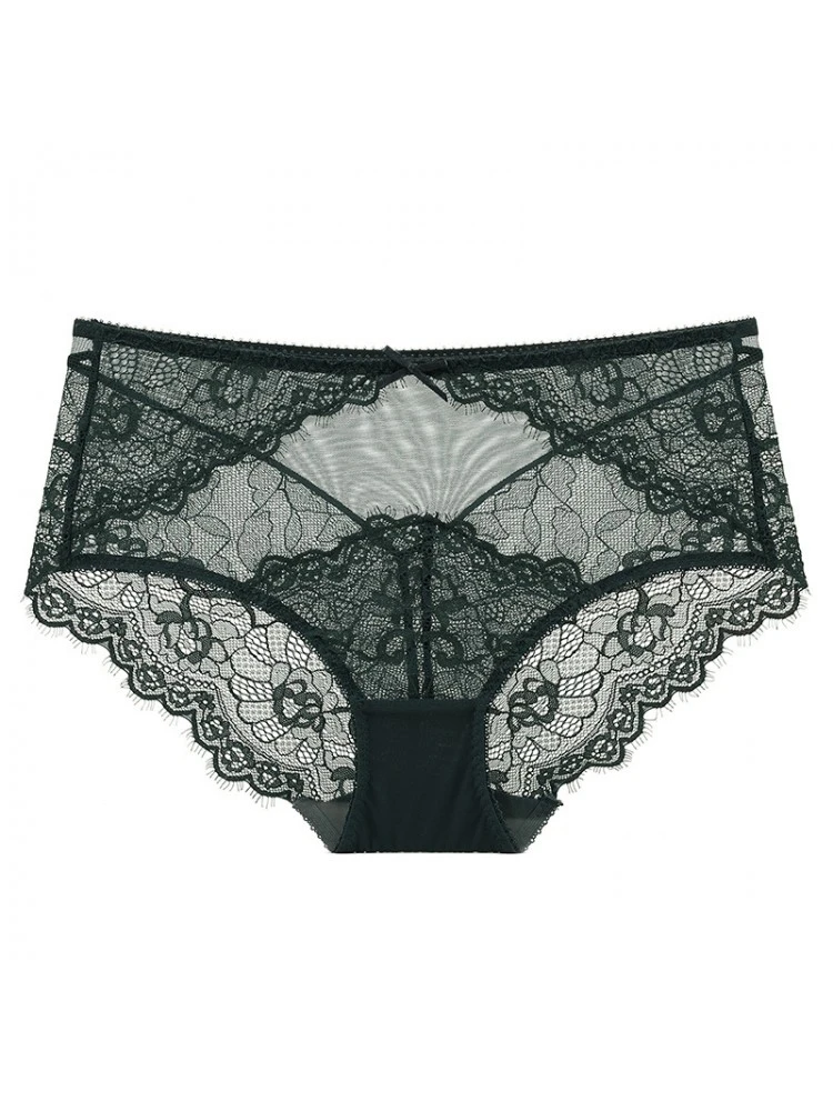 Flower See Through Mid-rise Panties