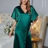 Solid Color Loose Pajamas Dress