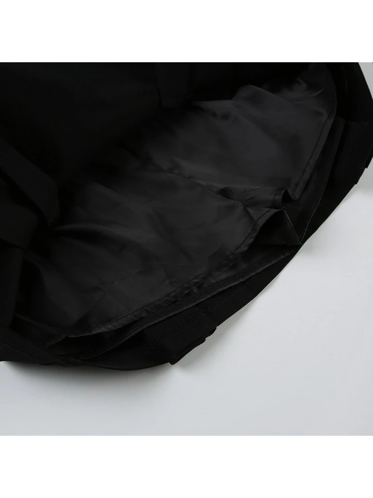 Solid Color Ribbon Bow High Rise Skirts - Image 12