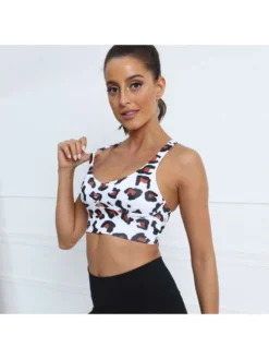 Hollow-out Spaghetti Straps Cropped Yoga Top