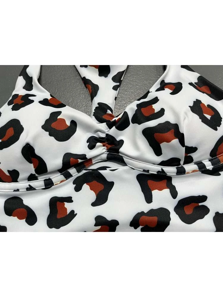 Hollow-out Spaghetti Straps Cropped Yoga Top - Image 5