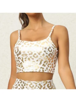 Print Spaghetti Straps Backless Seductive Tank