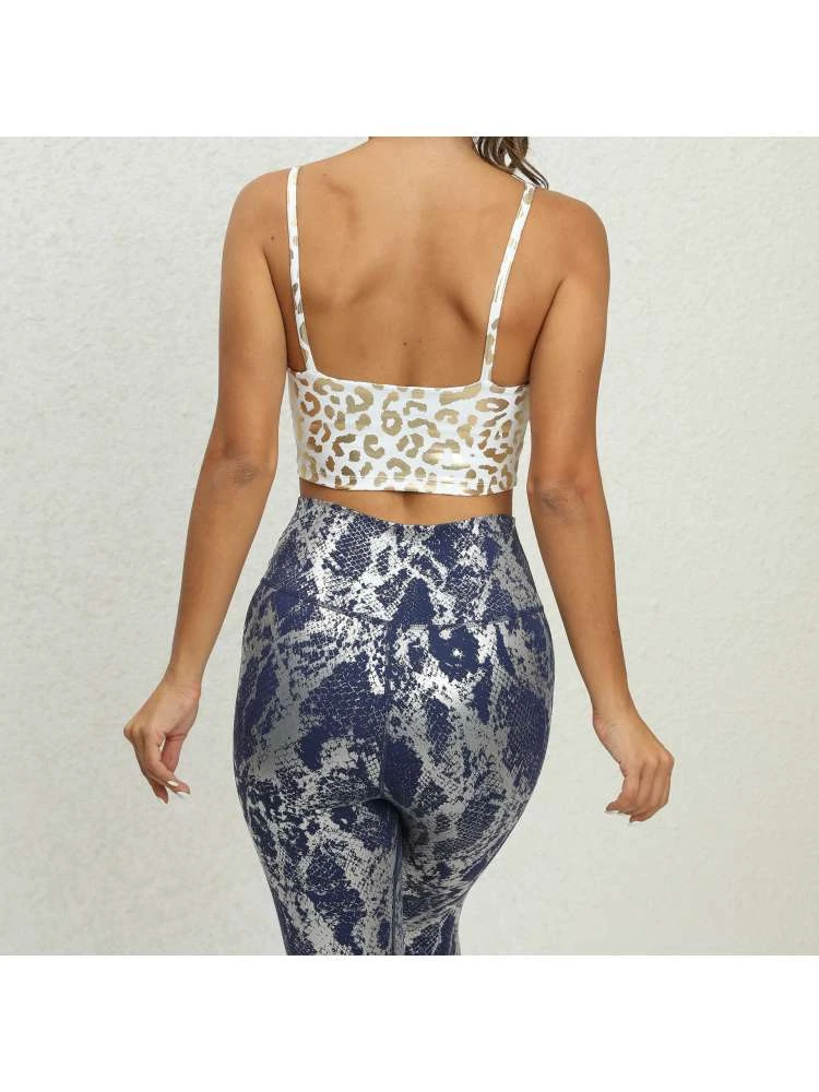 Print Spaghetti Straps Backless Seductive Tank - Image 3