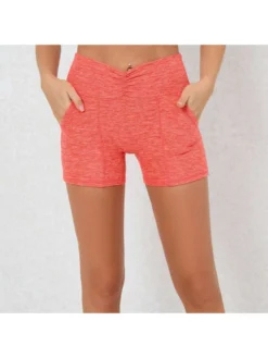 Solid Color Natural Waist Skinny Short Pants