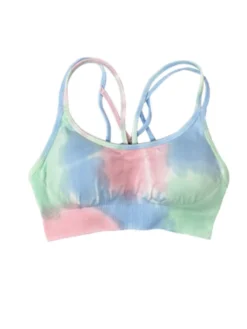 Tie Dye Spaghetti Straps Skinny Sporty Tank