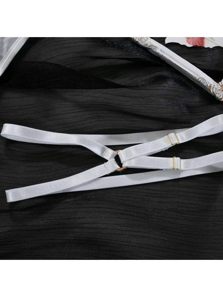 Colorblock High Rise Backless Sexual Bodysuits - Image 14