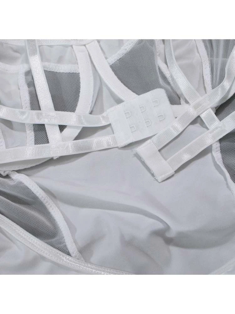 Colorblock High Rise Backless Sexual Bodysuits - Image 15