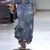 Patchwork Irregular Denim Skirts