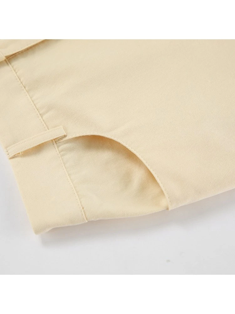 Patchwork Split Hem Cotton Skirts - Image 11