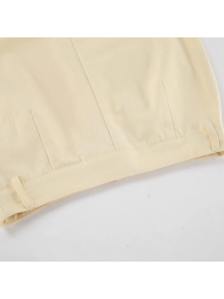 Patchwork Split Hem Cotton Skirts - Image 14