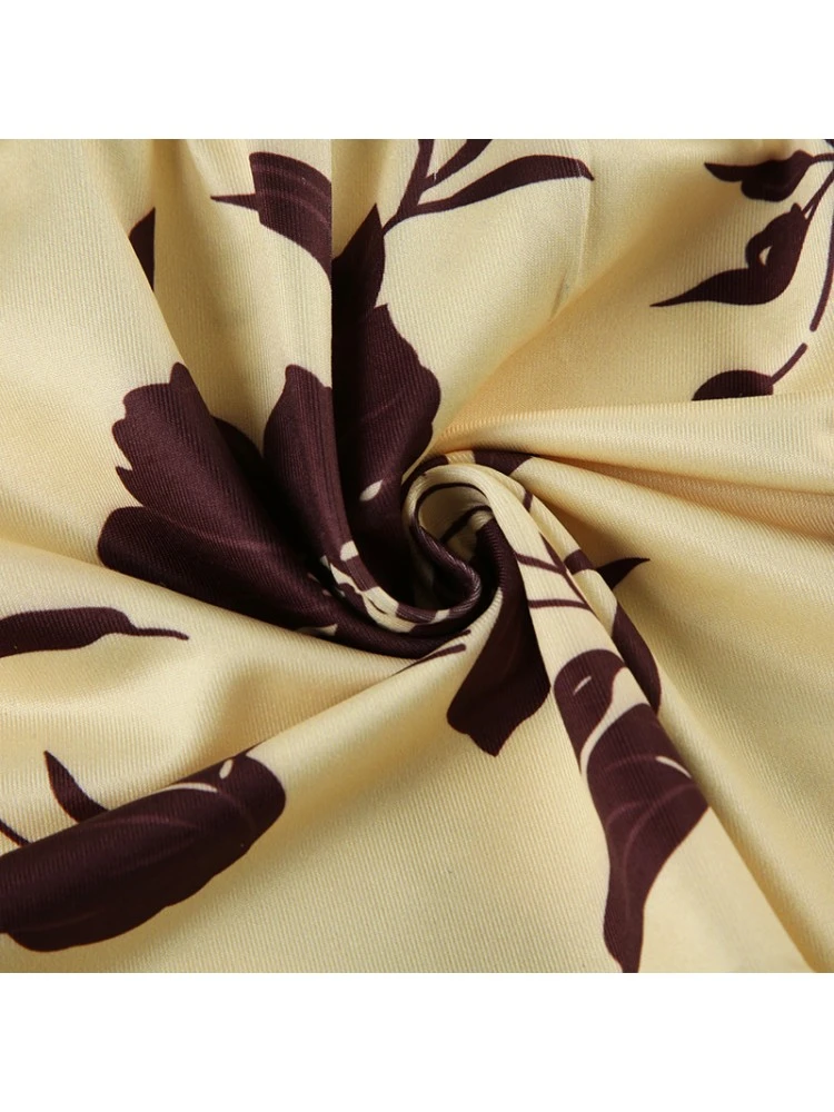 Print Halter Patchwork Backless Skirt Sets - Image 16