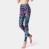Multicolored Irregular Print Sporty Leggings