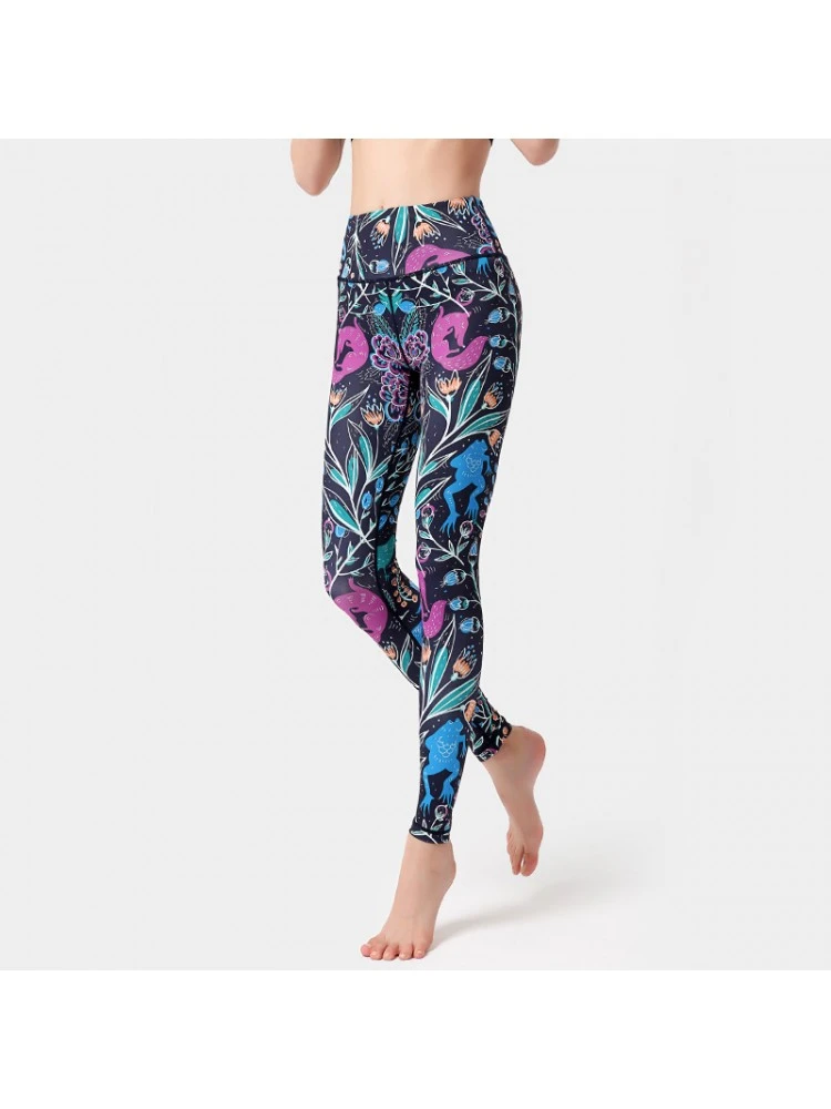 Multicolored Irregular Print Sporty Leggings