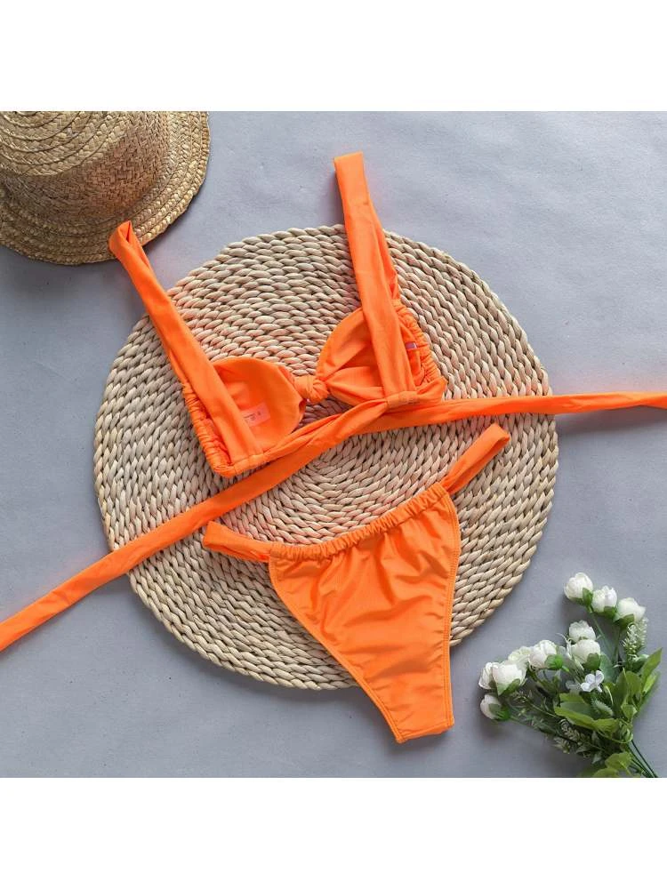 Spaghetti Straps Sleeveless Backless Bikinis Sets - Image 5