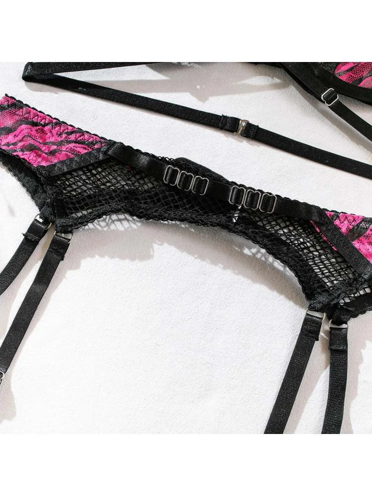 Patchwork Spaghetti Straps Backless Sexual Sets - Image 16