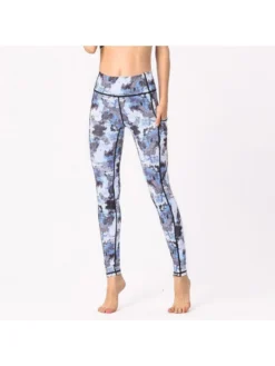 Camouflage Abstract Graffiti High Rise Slim Leggings